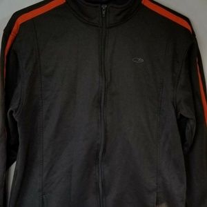 Champion Mens Black Orange Warm Up Zipper Jacket